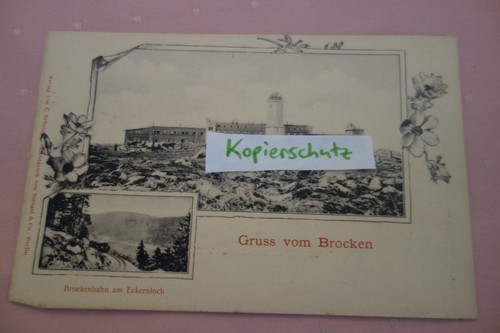 Gruss vom brocken 1900 - ak,