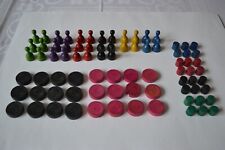 Konv. alte Spielfiguren Spielkegel Holz Dame Mühle DDR Ersatzkegel