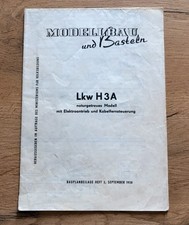 DDR Modellbau Bauplan LKW H3A