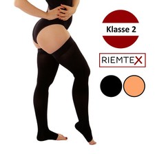 RIEMTEX® medizinische Kompressionsstrümpfe Klasse 2 CCL2 offene Spitze NEU Typ B