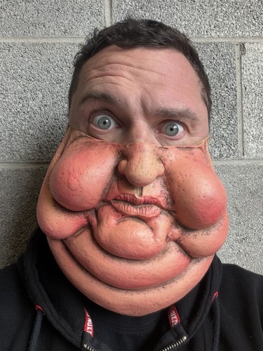 Lustige halbgesichtsmaske fat - halbgesichtsmaske,