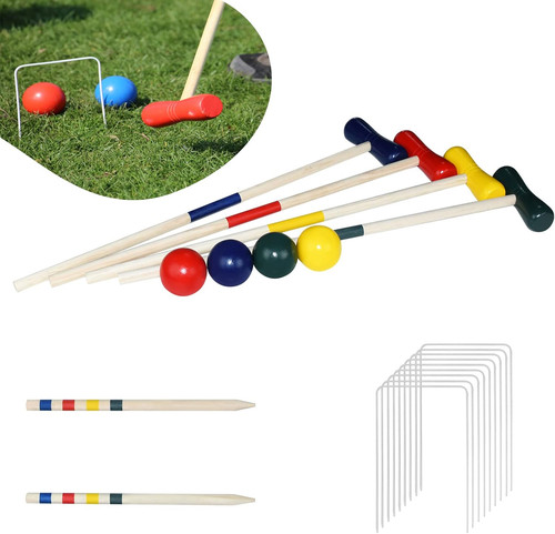 Krocket spiel outdoor holz - spiel,