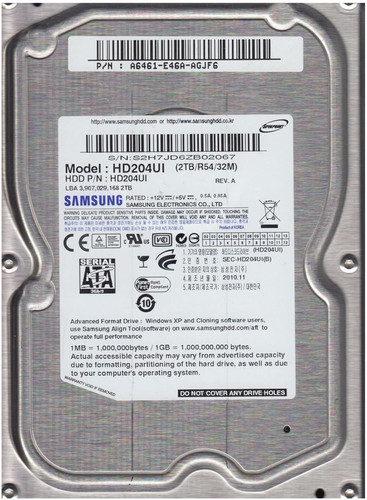 Samsung hd204ui 2tb sata - samsung,