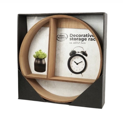 Wandregal rund holz - rund,