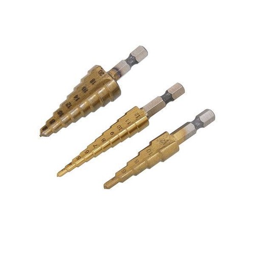 3tlg stufenkegelbohrer set hss - 3tlg,