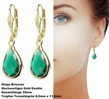 Ohrringe mit Brisur, Turmalin