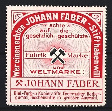 Reklamemarke johann faber - reklamemarke,