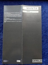 Opel Manta B Preisliste 1.1986 mit GT  CC GT GSi CC GSi