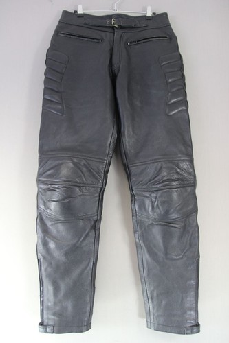 Schwarze leder biker - biker, hose
