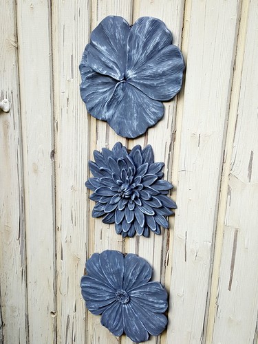 Steinfigur blumen set - 3-er,
