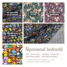 Alpenfleece Meterware bedruckt