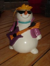 schneemann figur Pappmache' Musiker