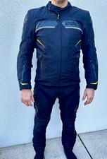 IXS Sport Carbon-ST Schwarz Wasserfeste Motorrad Textil Kombi Mit Protektoren  M