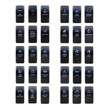 LED 12V 24V Kippschalter Wippschalter Schalter Symbol Auto Boot KFZ LKW Lights