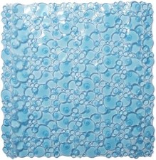 Croydex Bubbles rutschfeste Saug-Duschmatte, blau, 53 x 53 cm - AH220824