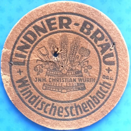 Alter bierdeckel lindner - alter, lindner-bräu