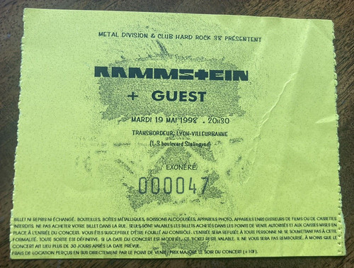 Rammstein ticket konzert - rammstein,