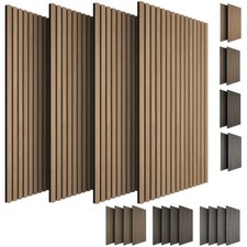 Akustikpaneele Set Holz MDF Wandpaneele Akustik Wandverkleidung Lamellenwand