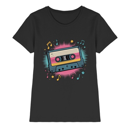 Retro kassette shirt - retro,