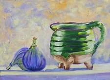 Feigen und Krug Ölmalerei