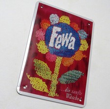 FEWA Feinwaschmittel = Altes Blechschild Henkel Düsseldorf Motiv Herbert Leupin