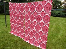 2 Vintage 60er 70er Jahre Vorhänge, Vorhang Stoff , 2 Schal  true vintage, Pink
