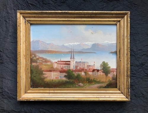 Altes ölgemälde luzern mit - altes, Ölgemälde_luzern