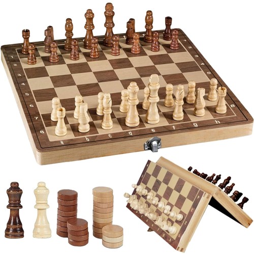 Schachspiel holz magnetisch - holz,