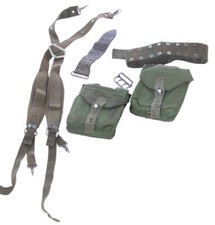 Schwedische Armee Koppeltragesystem 304 - 4tlg Koppeltasche Lochkoppel Tragesatz