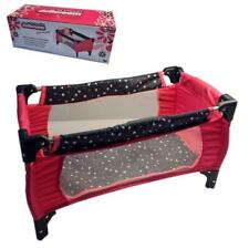 Puppen Bett Reisebett klappbar Klappbett Rosa Turkis Tragetasche für Baby Born