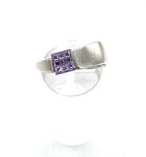 925/ Silber Ring, Damen Ring, Amethyst, Gr. 58, guter Zustand.