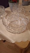 Bleikristall Schale geschliffen Crystal Bohemia 