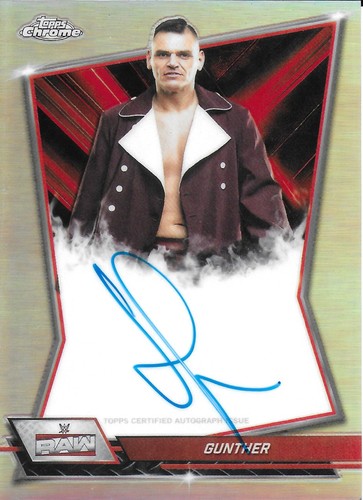 Topps chrome wwe gunther - wwe,