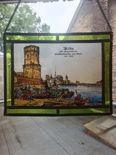 Antikes Glasbild Bleiglasbild