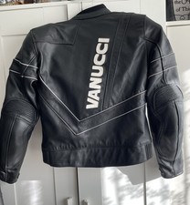 Damen Motorrad Leder Jacke Vanucci Gr. 36 Schwarz / Weiß