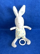 Spieluhr Pusblu Hase grau/blau