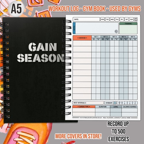 Workout log gym buch - workout, a5