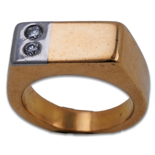 Herren ring brillant 750 gold - herren,