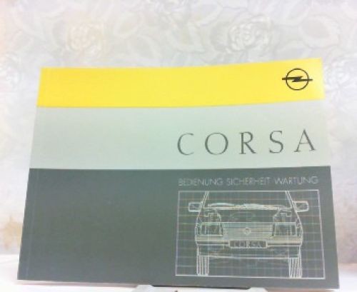 Betriebsanleitung opel corsa - opel,