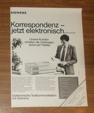 Seltene Werbung SIEMENS Telefax - Fernkopien per Telefon - Fernkopierer Fax 1980