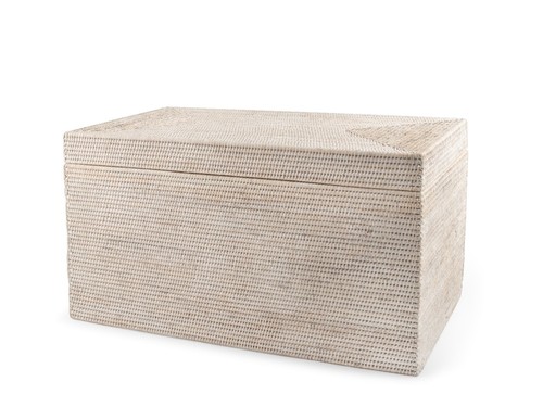 Rattan kiste weiß - weiß, mit