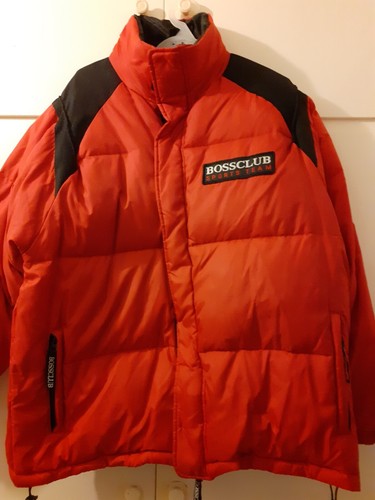 Daunen jacke rot schwarz m - daunen-jacke, gr.