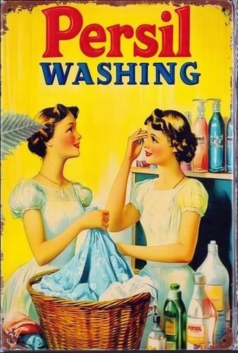 Blechschild persil washing - blechschild, "persil