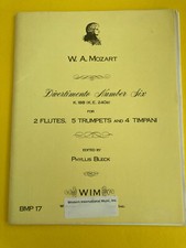 Divertimento Nr. 6 KV188, Mozart, arr. Ph.Bleck, 2 Flutes, 5 Trumpets, 4 Timpani