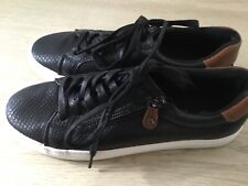 Damen Sneaker Turnschuhe Young Spirit Reno schwarz Schlangenleder Croco Gr. 40