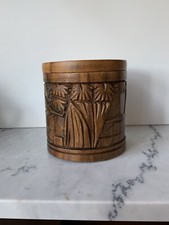 Teak Holz Dose mit Deckel