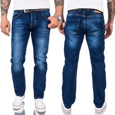 Herren Jeans Hose Comfort Fit Jeans Hosen Blau Männer Jeans Denim W29-W46 NEU
