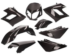 Verkleidungskit schwarz, passt für Derbi Senda R, SM DRD 50ccm bis Bj 2010 Moped