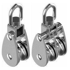 Edelstahl Seilrolle Ø 25 32 50 mm Blockrolle einfach / doppelt Umlenkrolle Seil