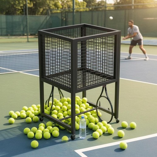 Tennisballwagen schwarz